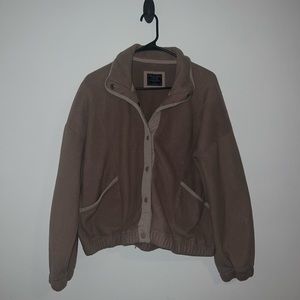 Abercrombie & Fitch Fleece Snap-Up Jacket